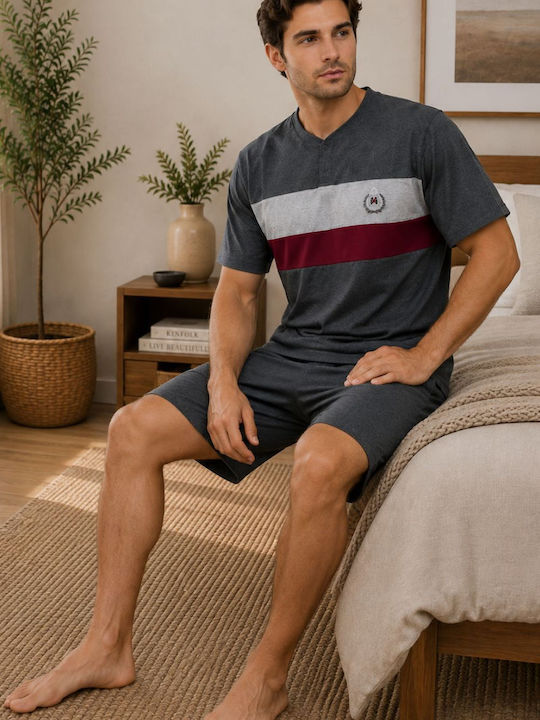 Rimoli Summer Men's Cotton Pyjamas Anthracite