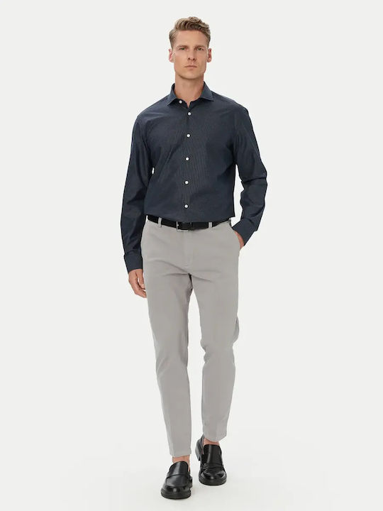 BOSS H-Joe Baumwollhemd Regular Fit Blau