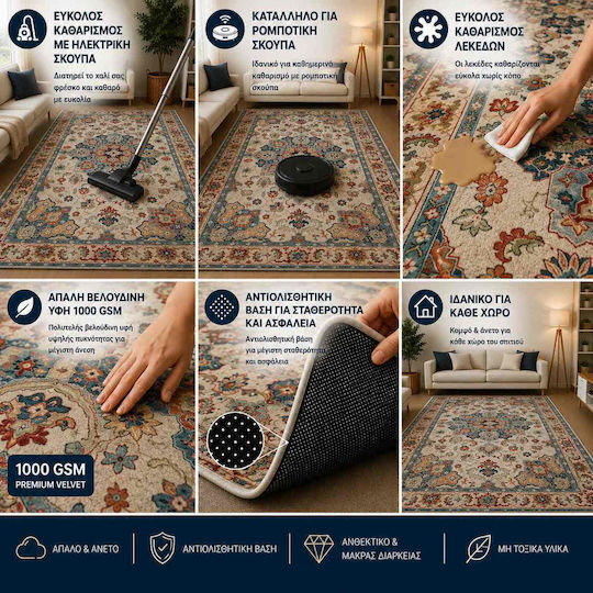Non-Slip Rug 120x180cm Grey