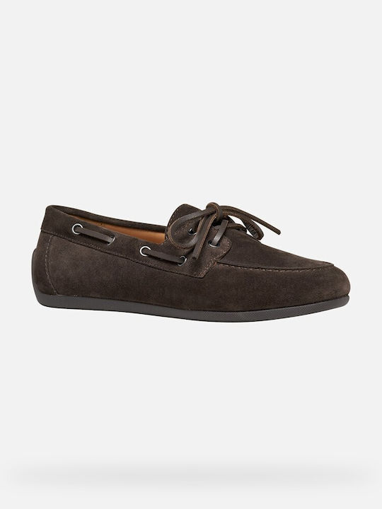 Leather Women's Loafers in Brown Colour