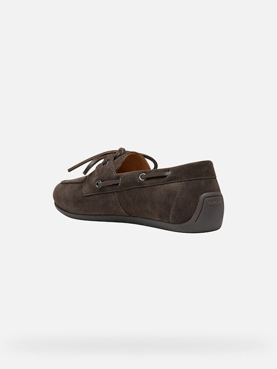 Leather Women's Loafers in Brown Colour