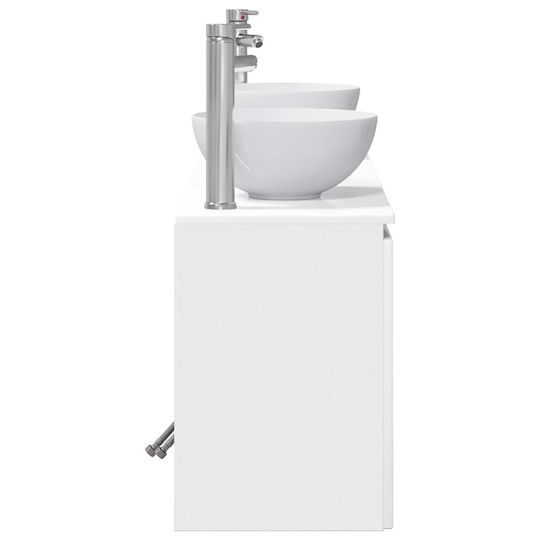 vidaXL 3405621 Πάγκος με Νιπτήρα Μ49.5xΒ35xΥ63cm Λευκό