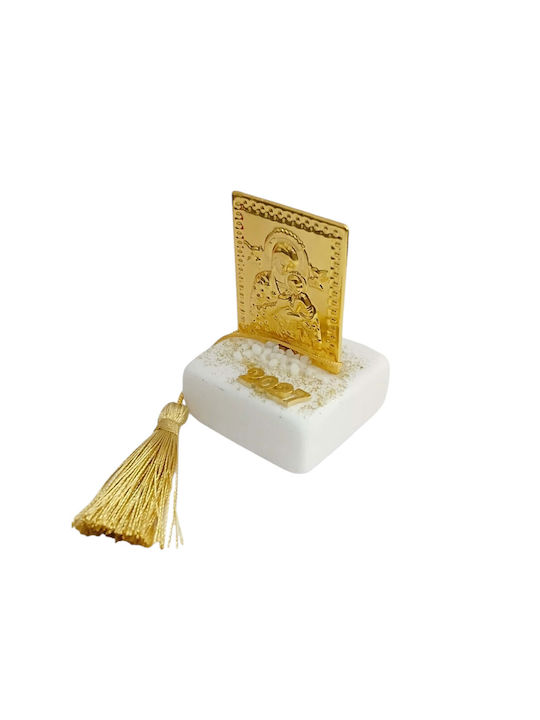 Kalliopi Silver Tabletop New Year's Lucky Charm Gold Stone 2027 5x8cm
