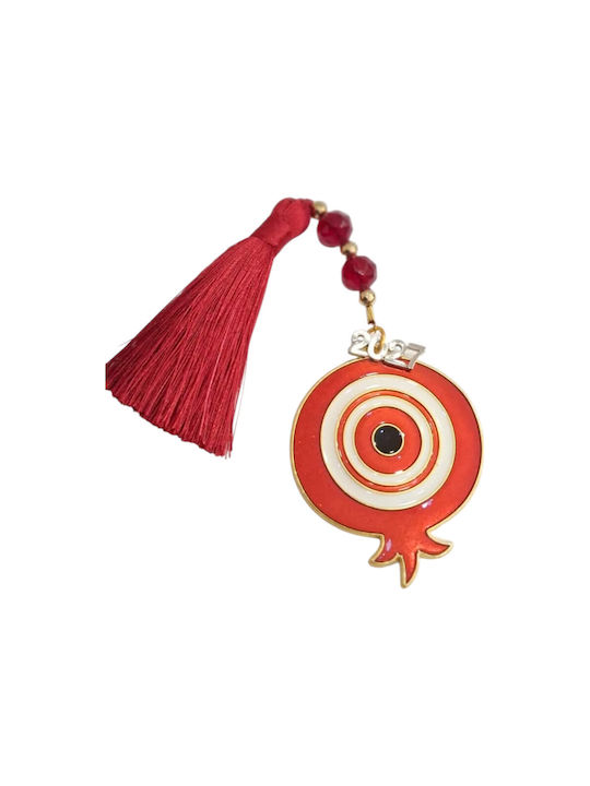 Kalliopi Silver Tabletop New Year's Lucky Charm Red Pomegranate 2027