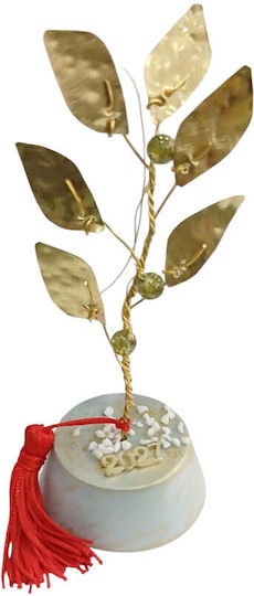 Kalliopi Silver Tabletop New Year's Lucky Charm Green Stone 2027 5x5cm