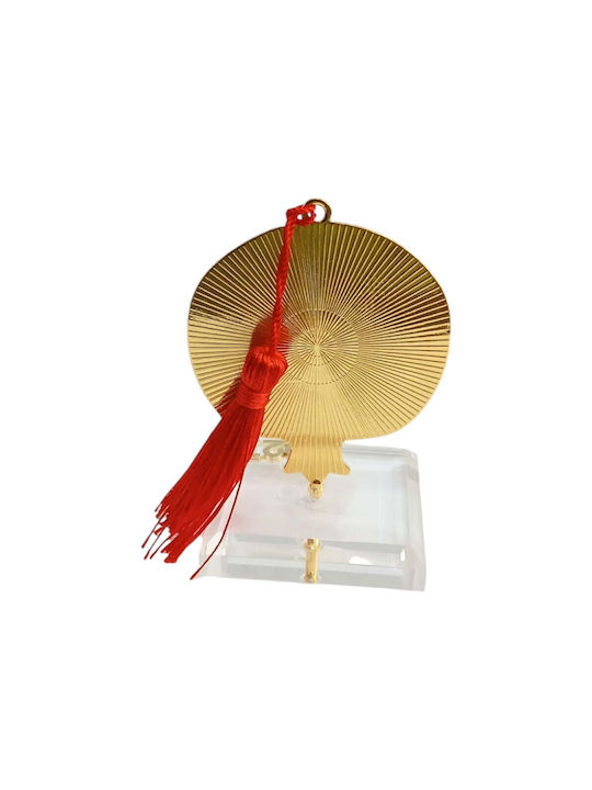 Kalliopi Silver Tabletop New Year's Lucky Charm Pomegranate White Made of Plexiglass 2027 5x10cm