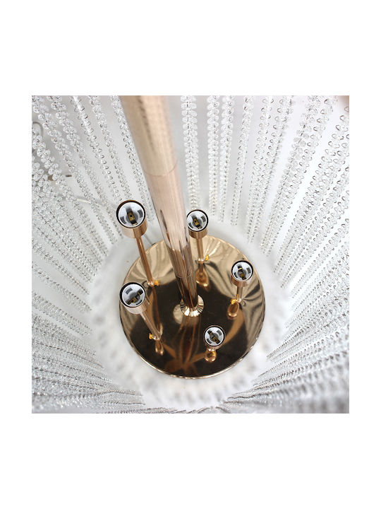 Keskor Floor Lamp H114xL34cm with Lamp Bulb Base for E14 Gold