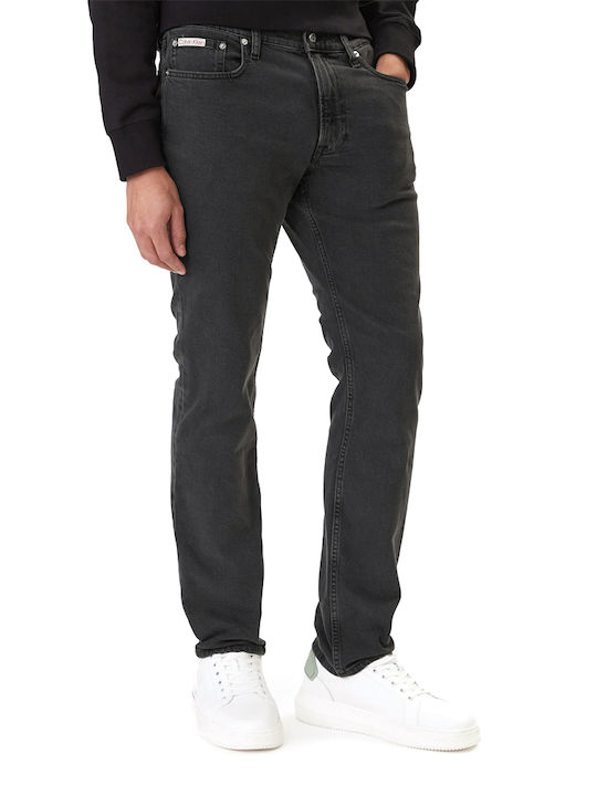 Herren Jeanshose Elastisches Slim Gerade Anwendung Schwarz