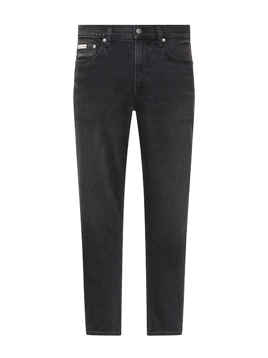 Herren Jeanshose Elastisches Slim Gerade Anwendung Schwarz