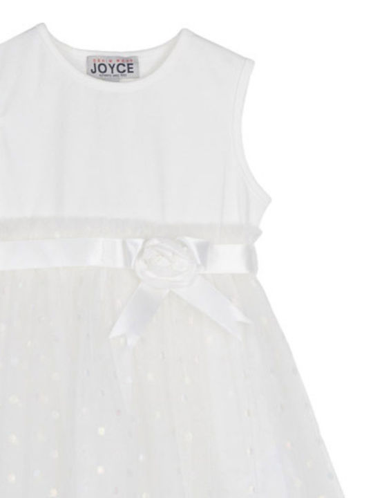 Rochie pentru Copii Fără mâneci Din tul White
