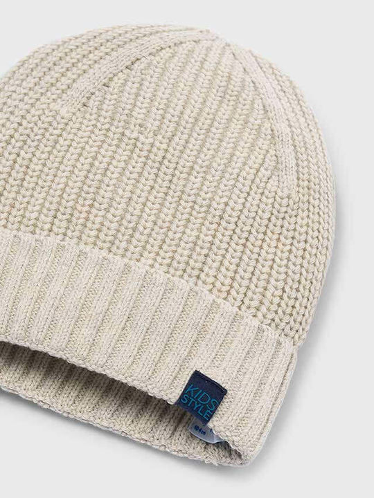 Kinder Beanie Gestrickt Beige