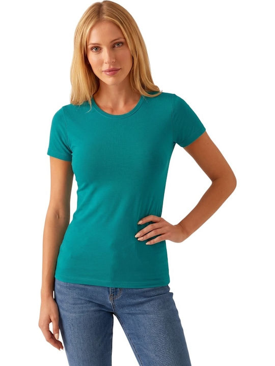 Tricou Pentru Femei Verde Mâneca Scurtă