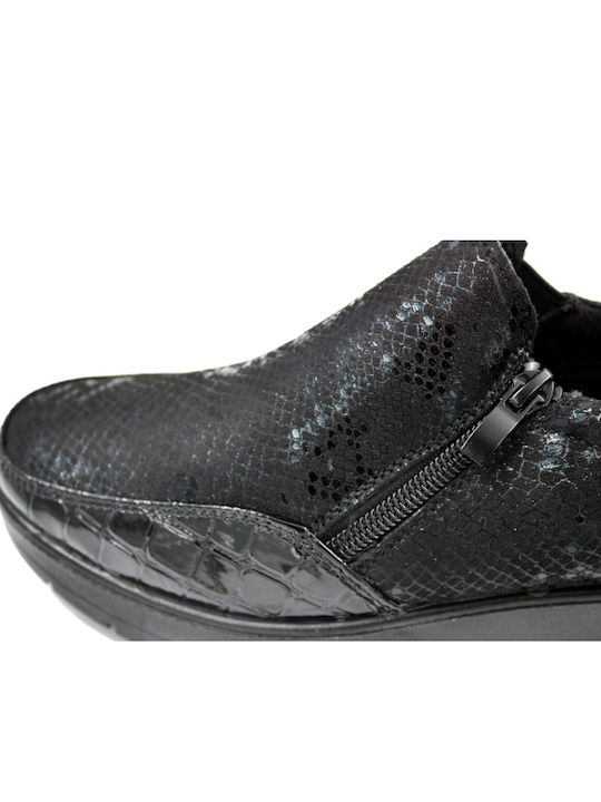 Anatomic Women's Leather Black Slip-Ons