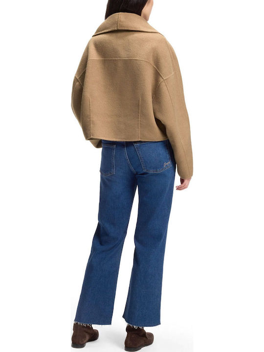Women's Camel Half Coat