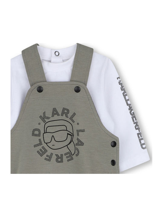 Kinderbekleidungssets mit Latzhose Sommer 2Stücke Khaki