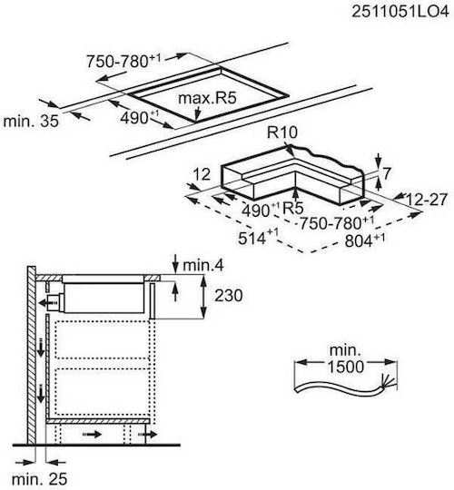 AEG Induktions Kochfeld Autonom mit Kapuze & Sperrmodus 80x51cm