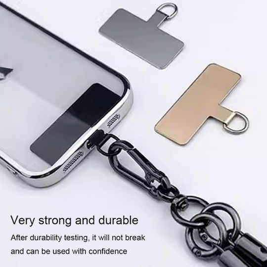 Metal Mobile Phone Lanyard Ring Fixing Gasket Silver