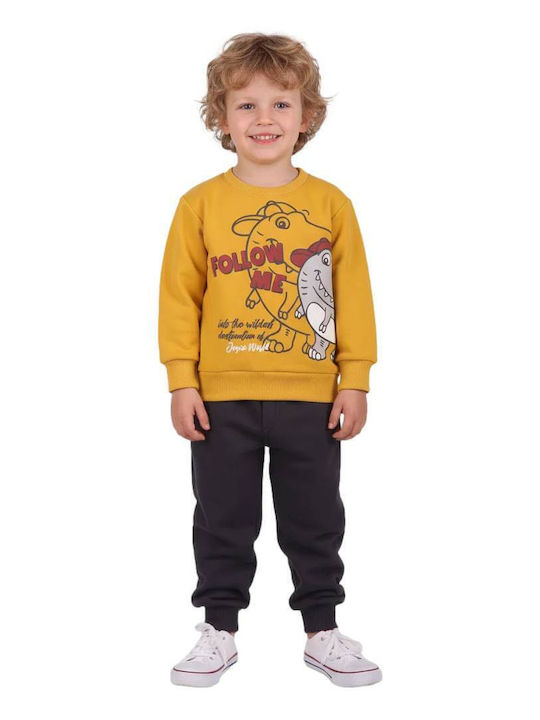 Kids Sweatpants Set Mustard