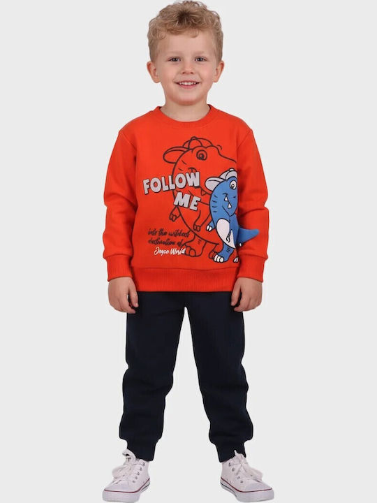 Kids Sweatpants Set Orange