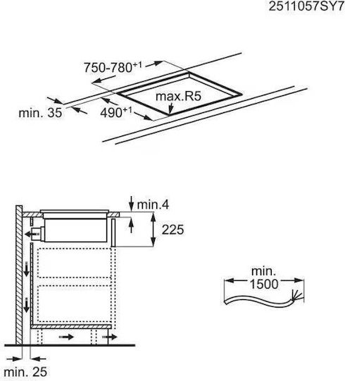 Electrolux Индукционен Плот Автономен с Абсорбатор и Lock Function 80x51см.