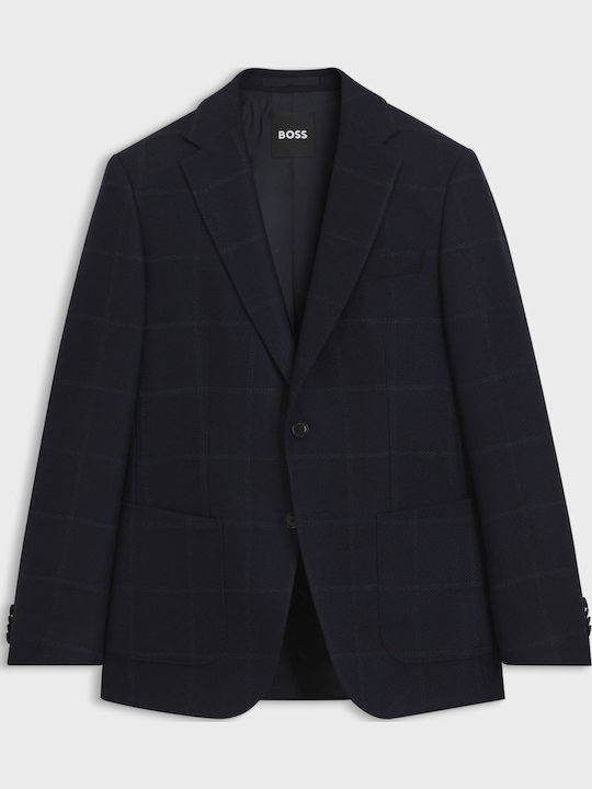 H-Hutson Winter Men’s Suit Jacket Slim Fit Blue