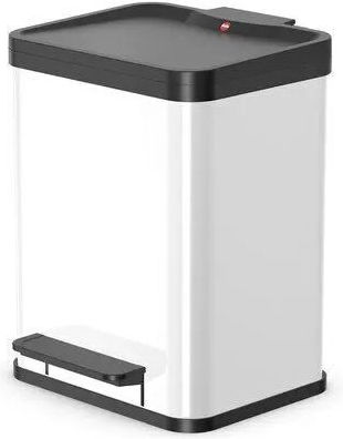 Hailo Plastic Waste Bin with Pedal White 17lt Hailo Plastic Waste Bin with Pedal White 17lt