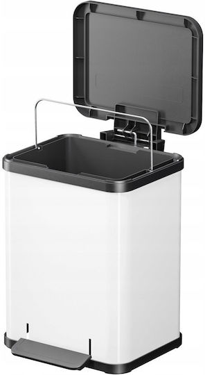 Hailo Plastic Waste Bin with Pedal White 17lt