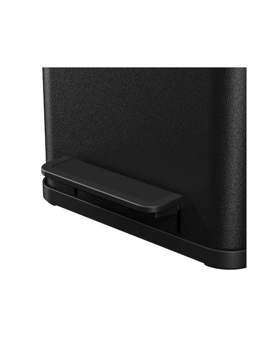 Hailo Waste Bin Plastic with Pedal Black 17lt