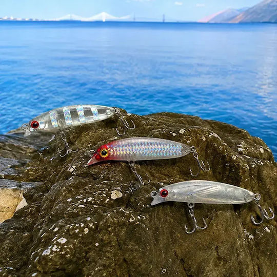 Soul Lures Ghostler Micro Lipless 50s Artificial Bait Minnow Fluorescent #04 Wavy Tiger