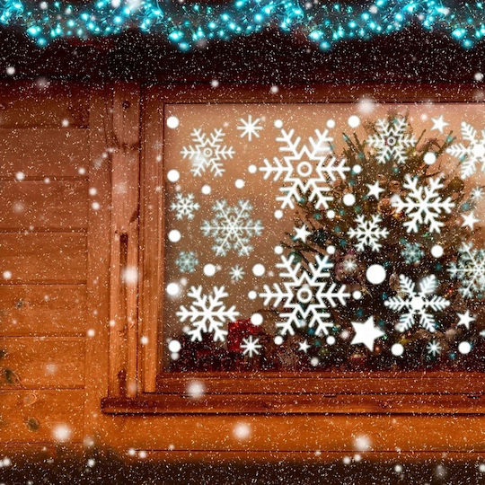 Weihnachtsaufkleber Dekorative Fenster Flocken Weihnachtsdekoration Flocken Schnee
