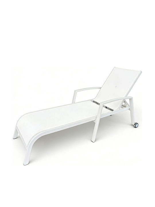 Șezlong Alb 194x71.5x83 cm