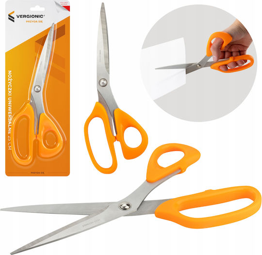 Vergionic Kids Scissors 25cm With Stainless Steel Grey Blade 1 Piece