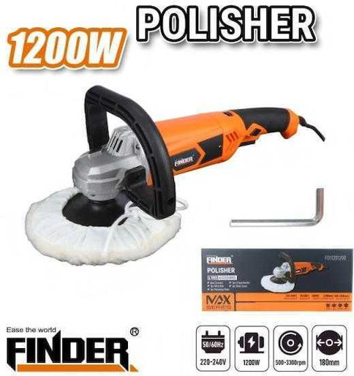 Finder Polizor Excentric 1200W cu Viteză 500-3300rpm și Reglare a Turației
