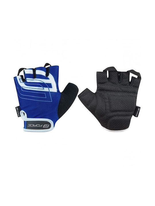 Force Sport Half Finger Cycling Gloves Adults Blue