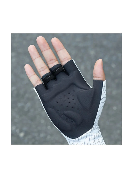 Rockbros Half Finger Cycling Gloves Adults White