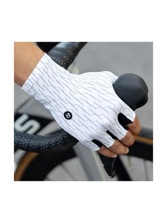 Rockbros Half Finger Cycling Gloves Adults White