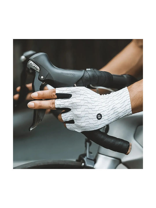 Rockbros Half Finger Cycling Gloves Adults White