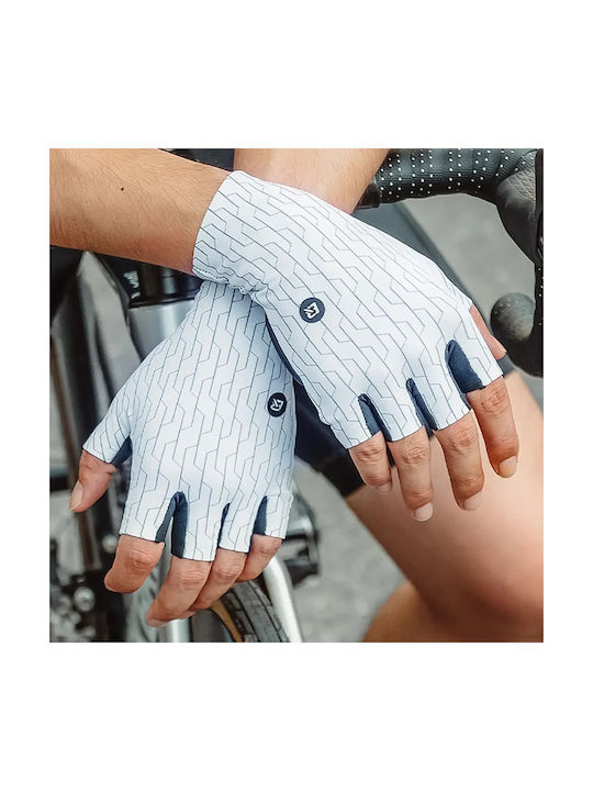Rockbros Half Finger Cycling Gloves Adults White