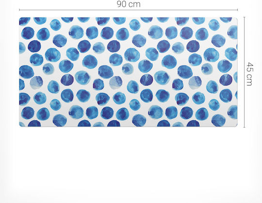 Perna Protectoare Din Vinil Pentru Spațiul De Lucru Cu Puncte Acuarelă 90x45 Cm
