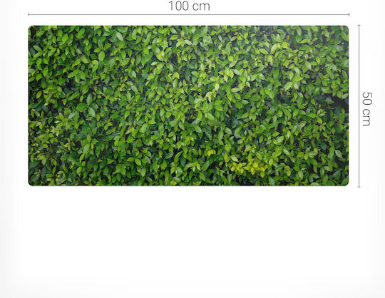 Non-Slip Decorative Vinyl Rug Green Wall Sheet 100x50 Cm