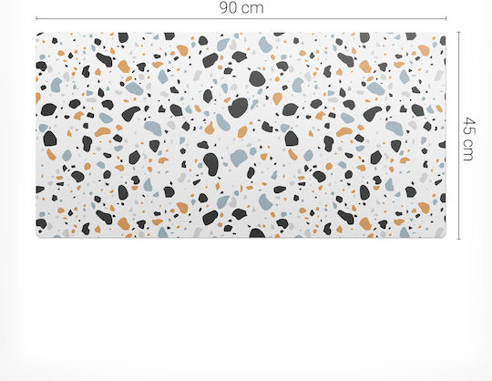 Covoraș Modern Pentru Tastatură Din Vinil Terrazzo Abstract 90x45 Cm