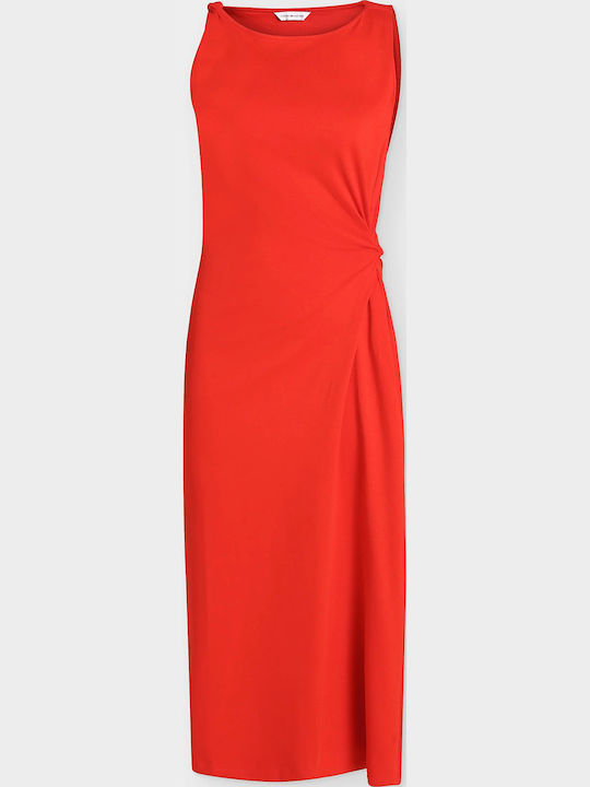 Summer Midi Evening Dress Red
