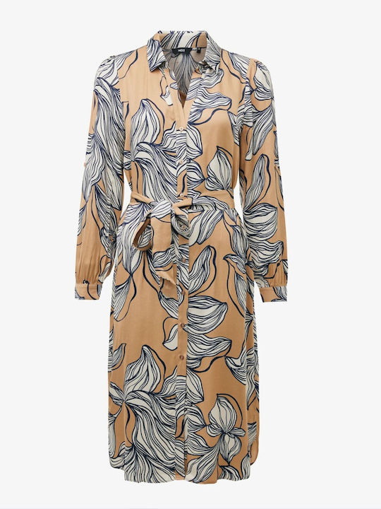 Rochie-Cămașă De Vară Pentru Femei Bej