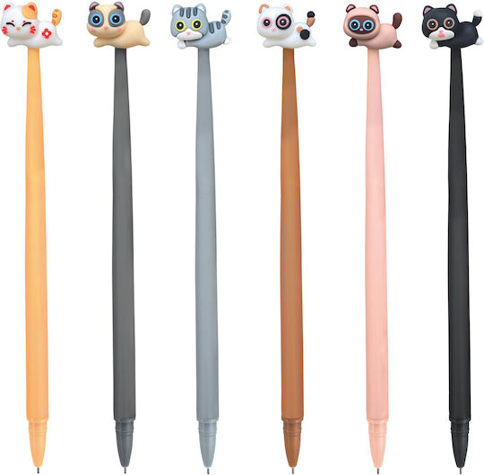 Lebez Flexible Cat Stickers Στυλό Ballpoint 36τμχ