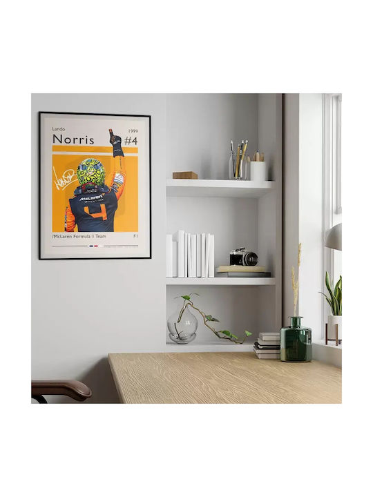 Poster Formula1 Lando Norris F073 21cm X 30cm Frame Natural Wood Beige 71708pd158794f55316