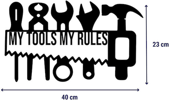 Decorative Handmade Black Metal Sign 40x23cm Decorative Handmade Black Metal Sign 40x23cm