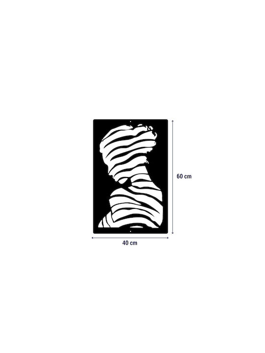 Decorative Silhouette Black Metal 60x40cm