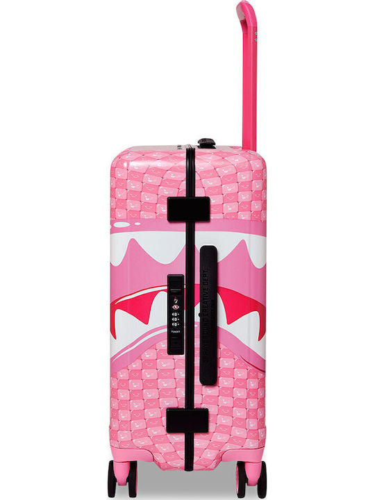 Sprayground Shinobi Sharks In Paris Cabin Hard Pink Suitcase Height 55cm
