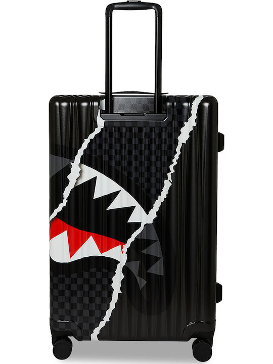 Sprayground Shark Slash Large Hard Black Suitcase Height 75cm