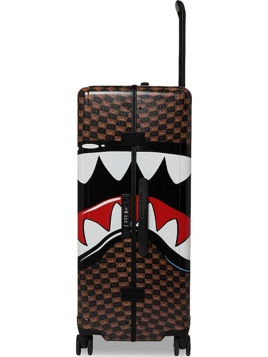 Sprayground Sharks In Paris Grin And Grind Голям Куфар за Пътуване Твърд Кафяв Височина 75см.